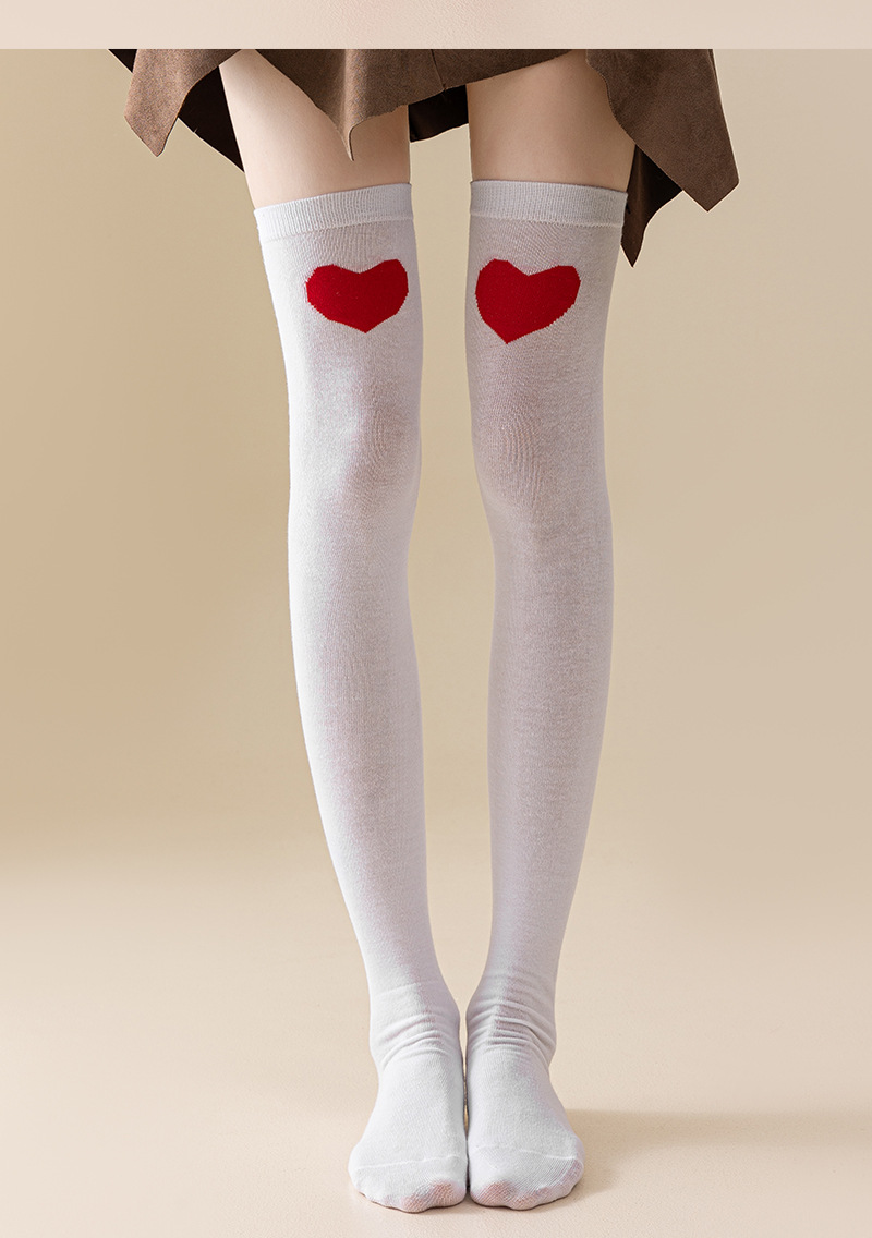 American Style Valentines Day Party Holiday Love Lips Over The Knee Socks